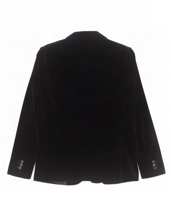 Massimo Dutti Chaqueta Blazer De Terciopelo De 1 Botón Para Mujer EU 38 Small Azul Marino