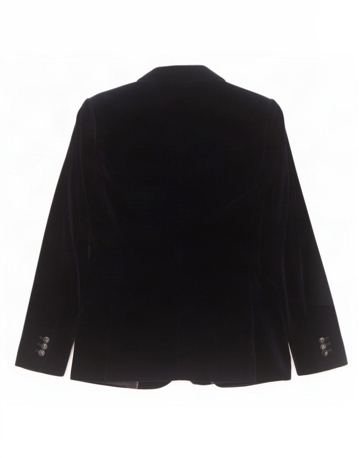 Massimo Dutti Chaqueta Blazer De Terciopelo De 1 Botón Para Mujer EU 38 Small Azul Marino