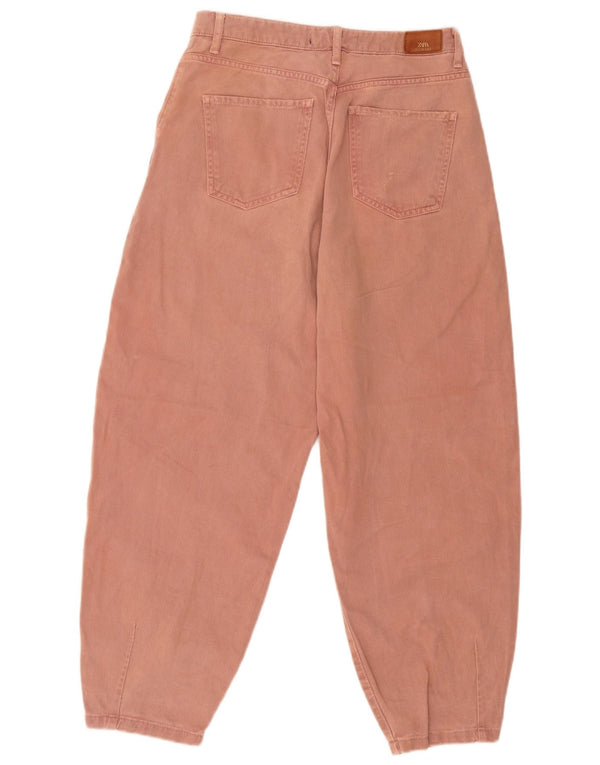 Zara Mujer Pantalones Cortos De Corte Suelto EU 36 XS W26 L25 Algodón Naranja