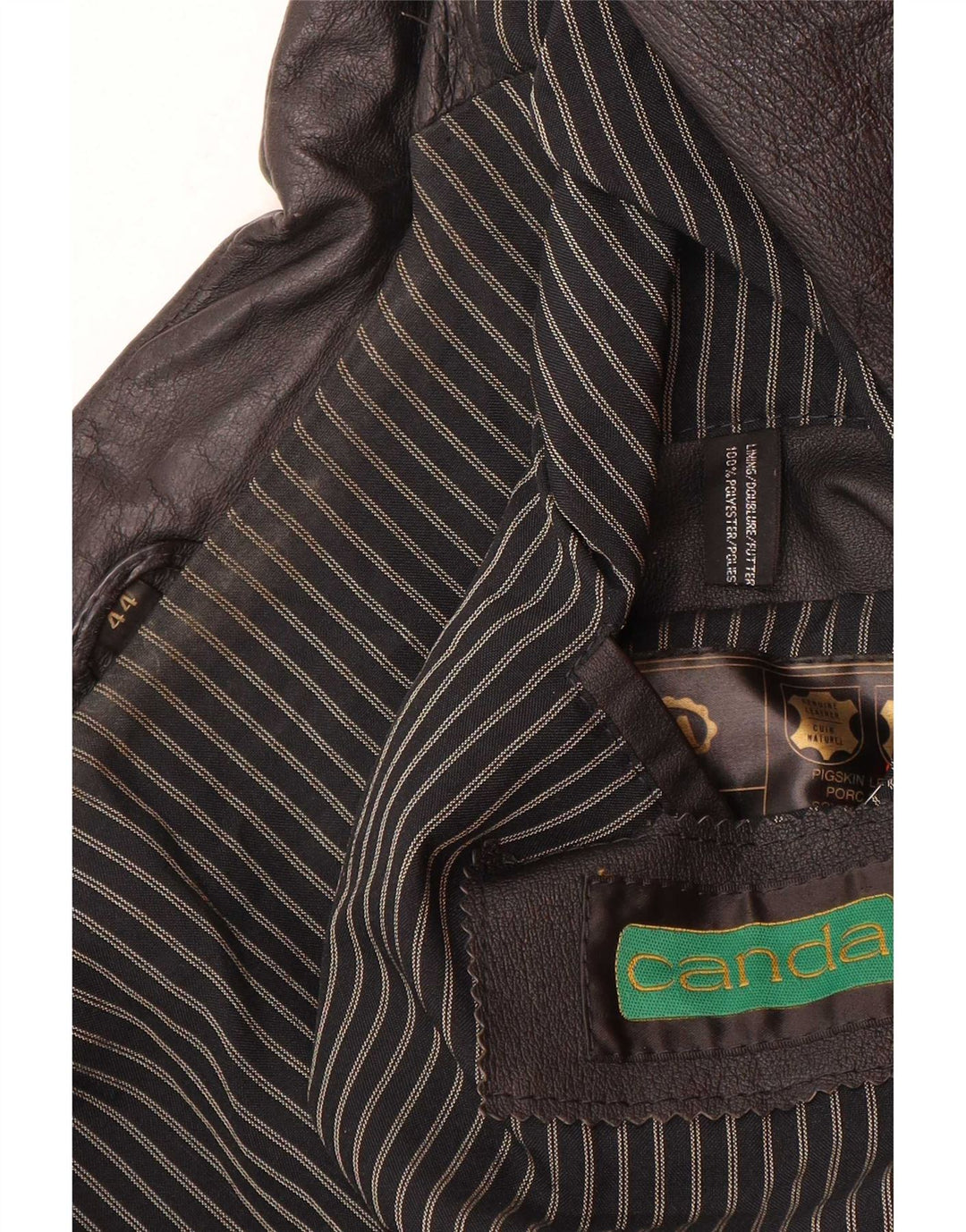 Canda Abrigo de cuero gráfico para mujer IT 44 Medium Black