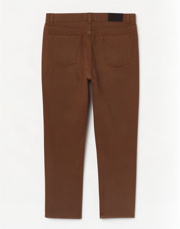 Zara Hombre Pantalones Casuales Rectos EU 46 XL W36 L31 Marrón Espiga