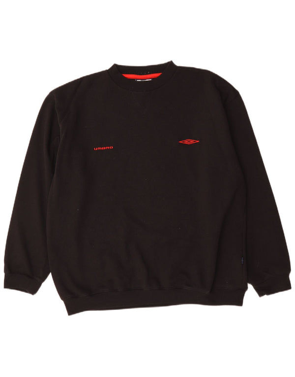 Umbro Mens Sweatshirt Jumper UK 44/46 XL Black Cotton