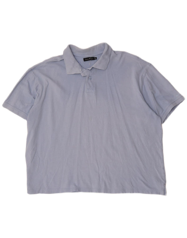 James Pringle Polo para hombre 2XL Algodón azul