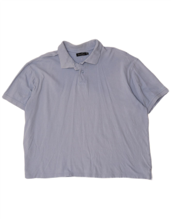 James Pringle Polo para hombre 2XL Algodón azul
