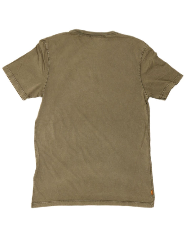 Timberland Camiseta Regular Fit para Hombre Top Small Khaki Cotton