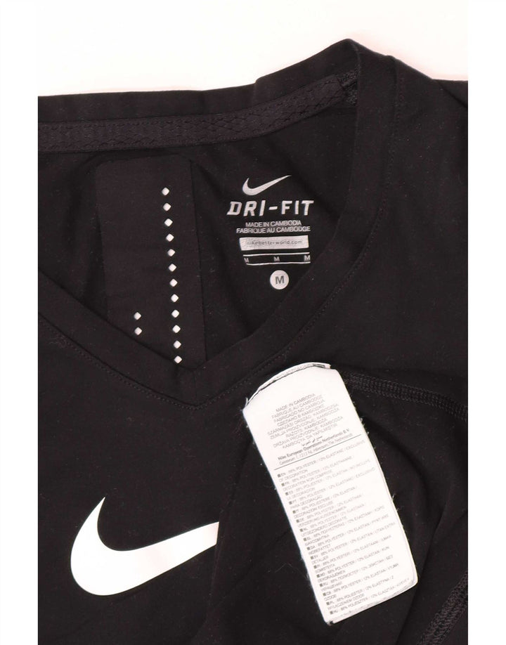 Nike Dri Fit Graphic Vest Top para mujer UK 12 Mediano Negro Poliéster