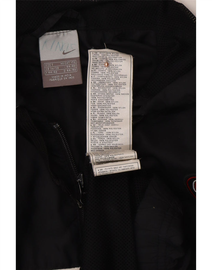 NIKE Chaqueta impermeable con capucha para hombre UK 36/38 Small Black Nylon