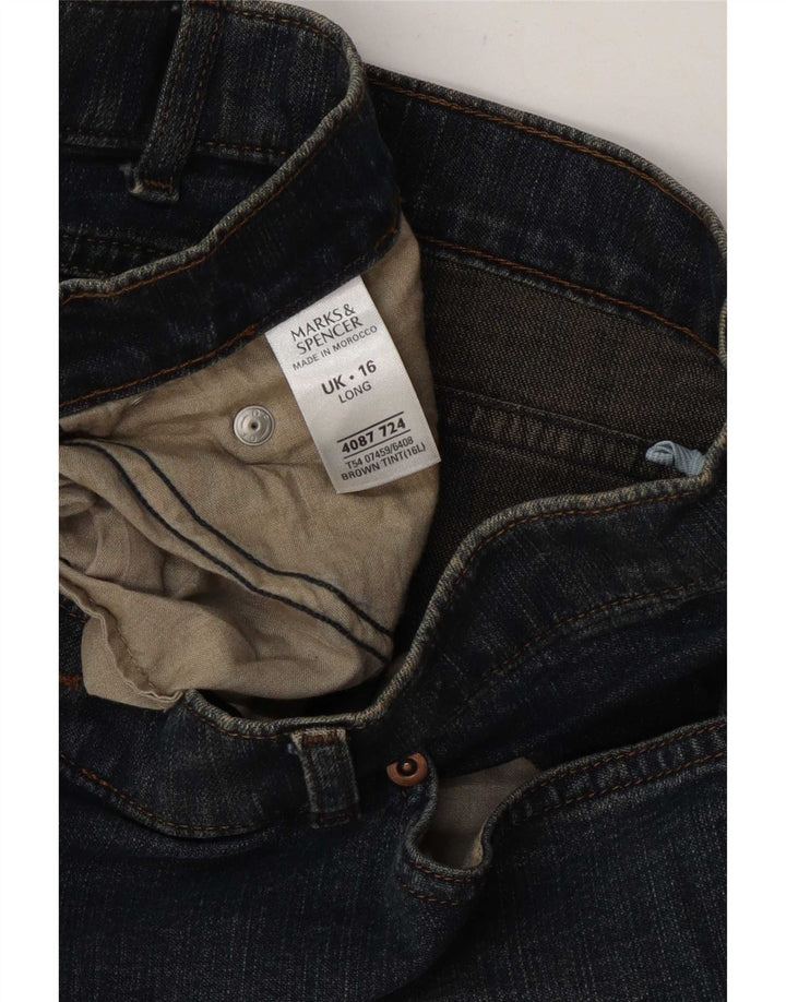 Marks & Spencer Vaqueros Bootcut para Mujer Reino Unido 40 Grande W34 L31 Algodón Azul