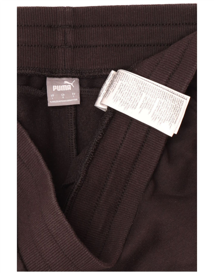 Puma - Pantalón cortavientos para mujer, talla 40, talla grande, algodón negro