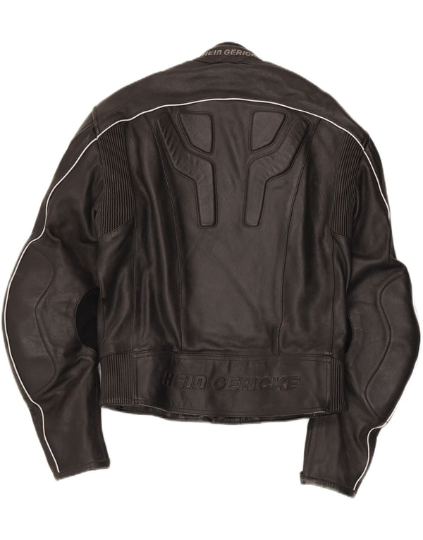 Hein Gericke Chaqueta motera de cuero para mujer EU 52 Cuero negro grande