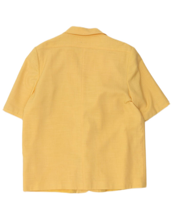 House of Fraser Chaqueta Blazer de Manga Corta con 2 Botones para Mujer UK 40 XL Amarillo