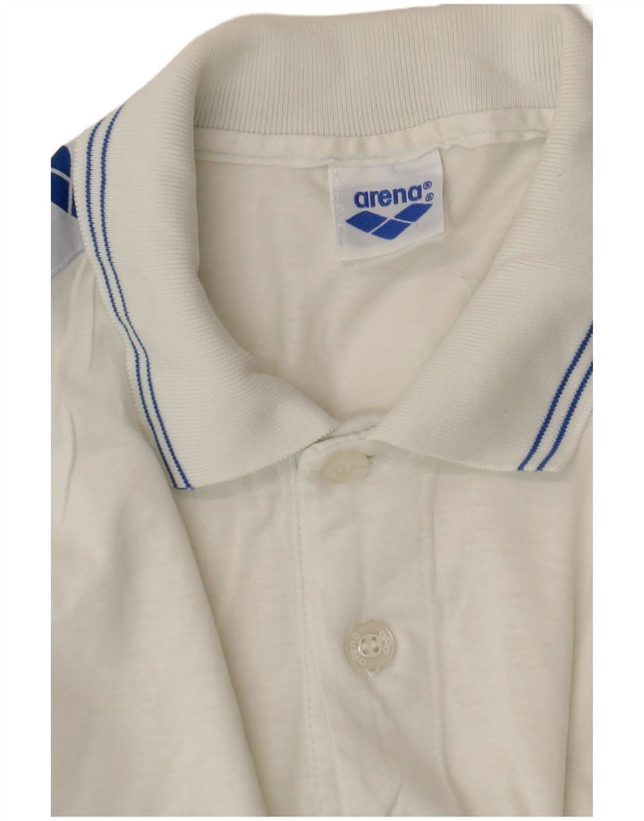 Arena Polo Gráfico Para Hombre Blanco Mediano