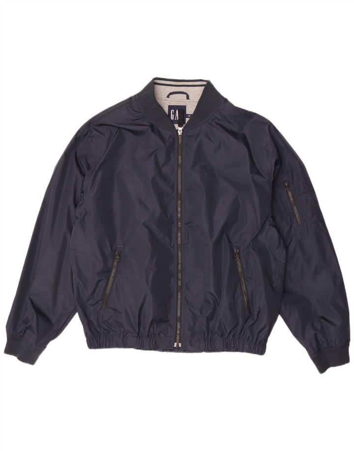 Gap Chaqueta Bomber para Hombre UK 40 Grande Poliéster Azul Marino