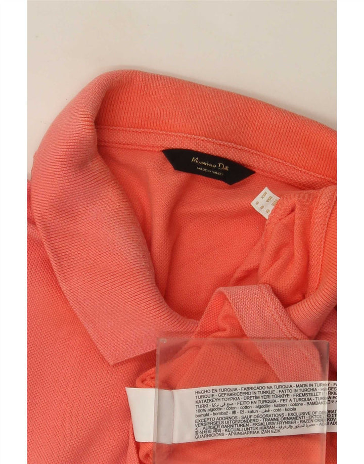 Polo Massimo Dutti Hombre Algodón Naranja Medio