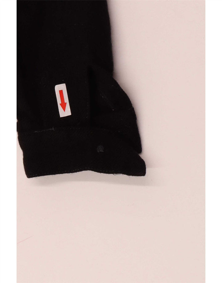 Chaqueta bomber vintage militar extragrande para mujer IT 40 Small Black Wool