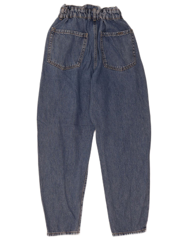 Zara Jeans Cónicos De Cintura Alta Para Mujer EU 34 2XS W24 L25 Algodón Azul