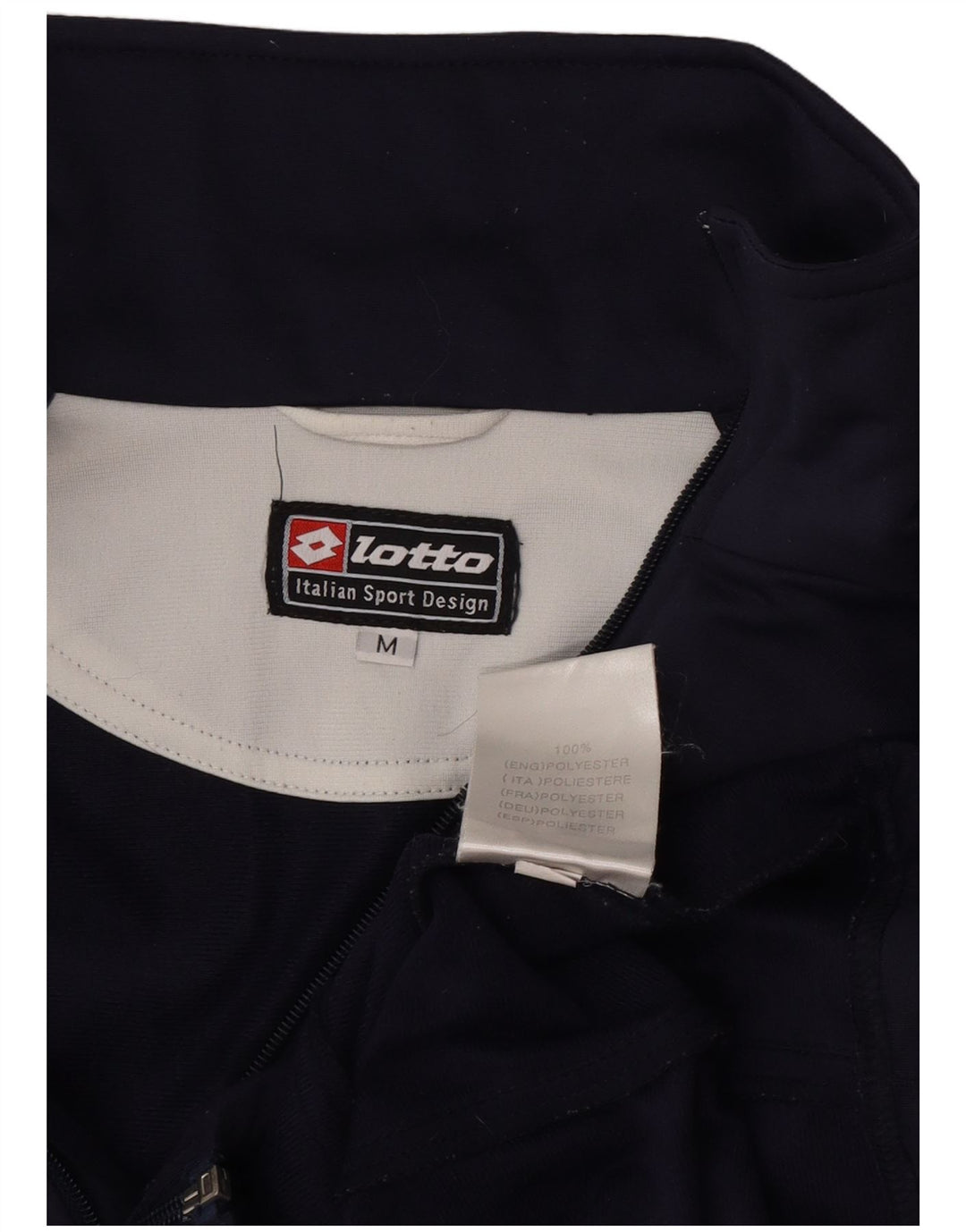 Lotto Hombre Chaqueta De Chándal Con Estampado Gráfico Color Block Azul Marino Medio