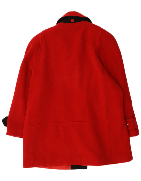 CLASSIC Abrigo extragrande para mujer Reino Unido 12 Lana roja mediana