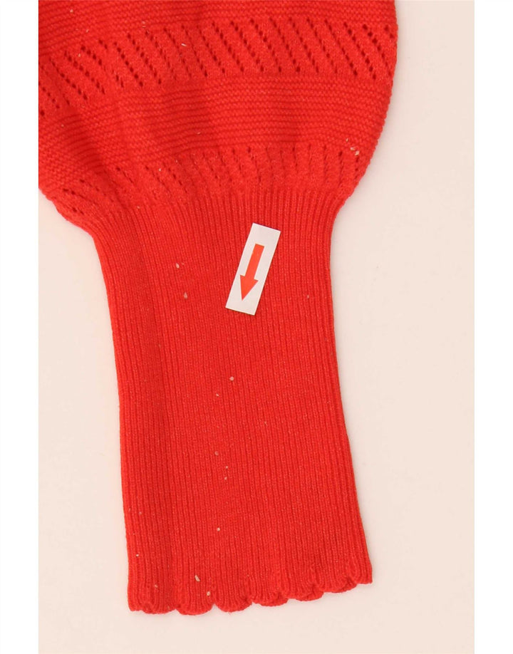 Marks & Spencer Jersey con cuello en V para mujer UK 44 Poliéster rojo mediano