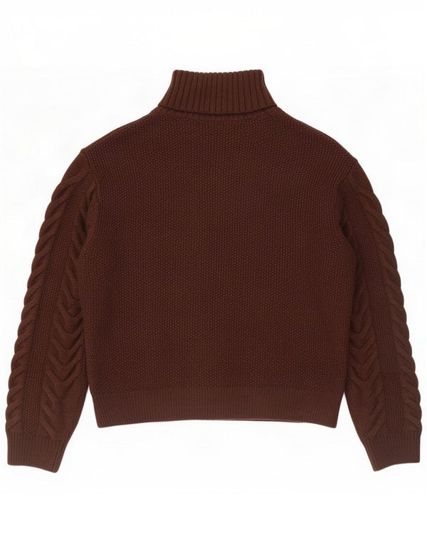 Marks & Spencer Suéter tipo jersey con cuello vuelto para mujer UK 44 Acrílico marrón medio