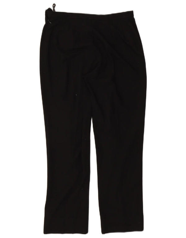 Marks & Spencer Pantalones Casuales Rectos para Mujer UK 12 Medium W30 L27 Negro