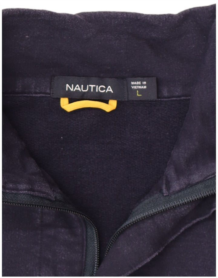 Nautica Sudadera con gráfico y diseño tipo jersey para hombre, talla grande, color blanco