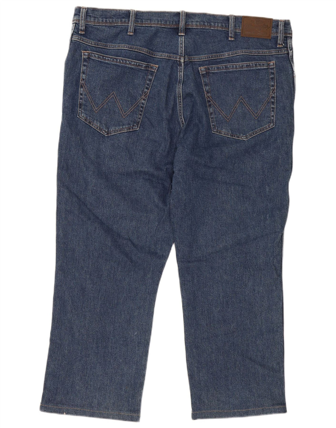 WRANGLER Vaqueros rectos recortados de corte regular para hombre W42 L26 Algodón azul