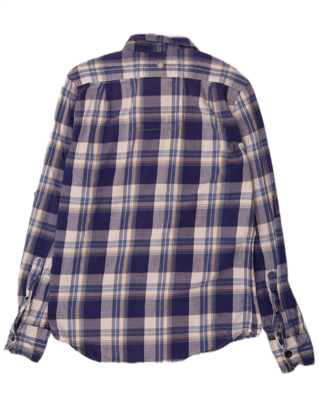 Superdry Camisa De Franela De Algodón A Cuadros Azul Marino Mediano