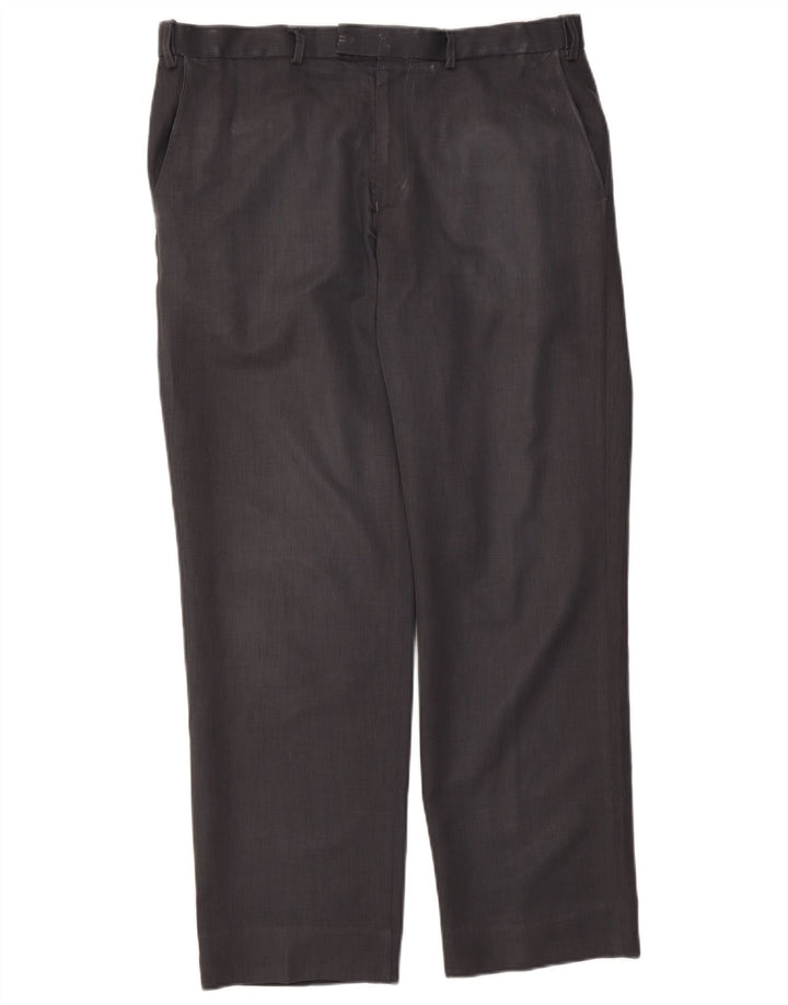 Marks & Spencer Pantalón chino recto para hombre W36 L31 Poliéster azul