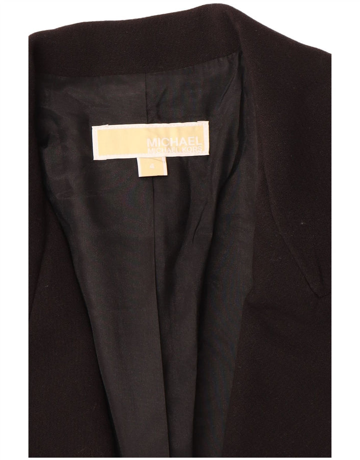 Michael Kors Chaqueta tipo blazer abierta para mujer US 4 Small Black