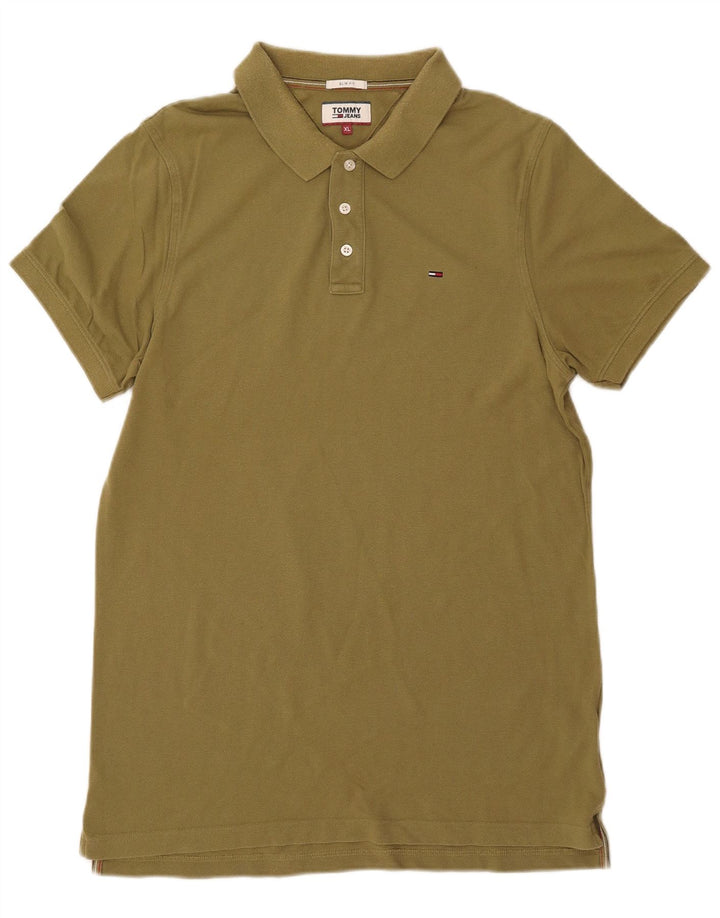 TOMMY HILFIGER Polo Slim Fit para hombre XL Caqui Algodón