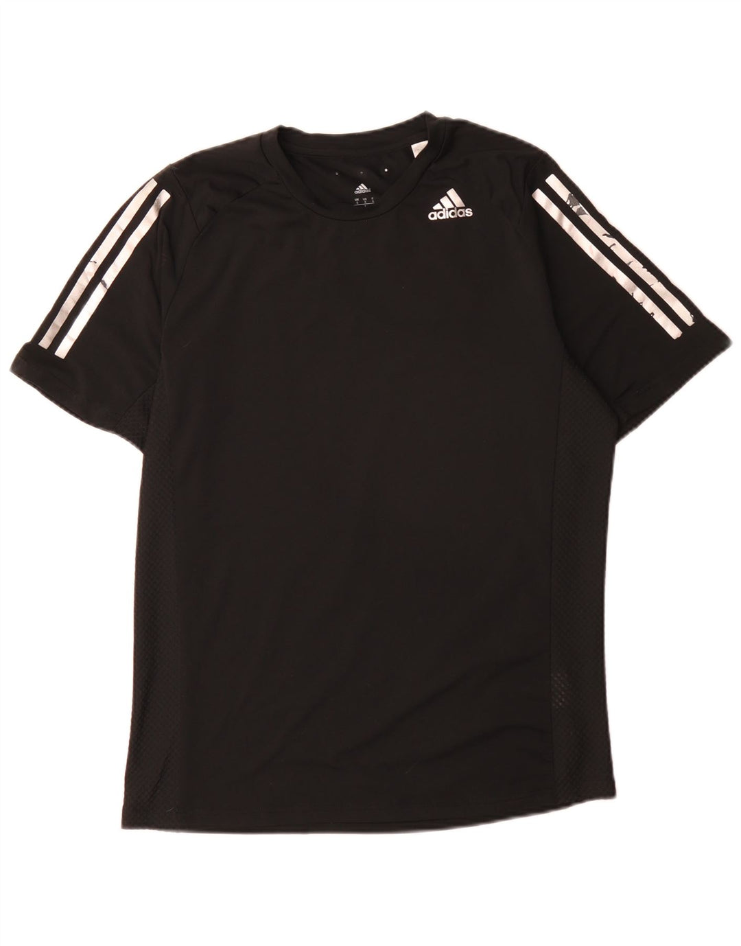 Adidas Mens Climacool Camiseta Top Pequeño Negro Poliéster