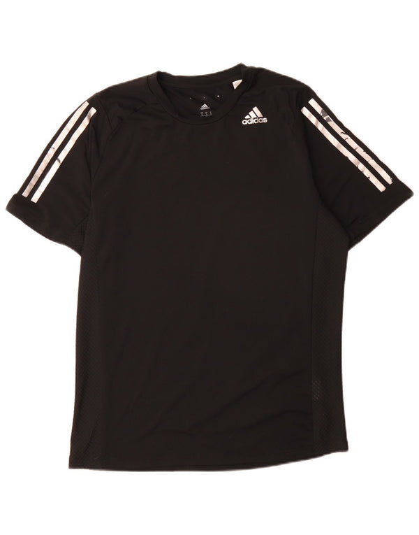 Adidas Mens Climacool Camiseta Top Pequeño Negro Poliéster