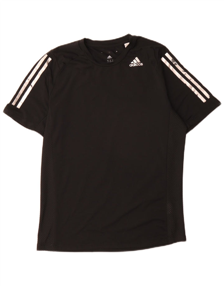 Adidas Mens Climacool Camiseta Top Pequeño Negro Poliéster