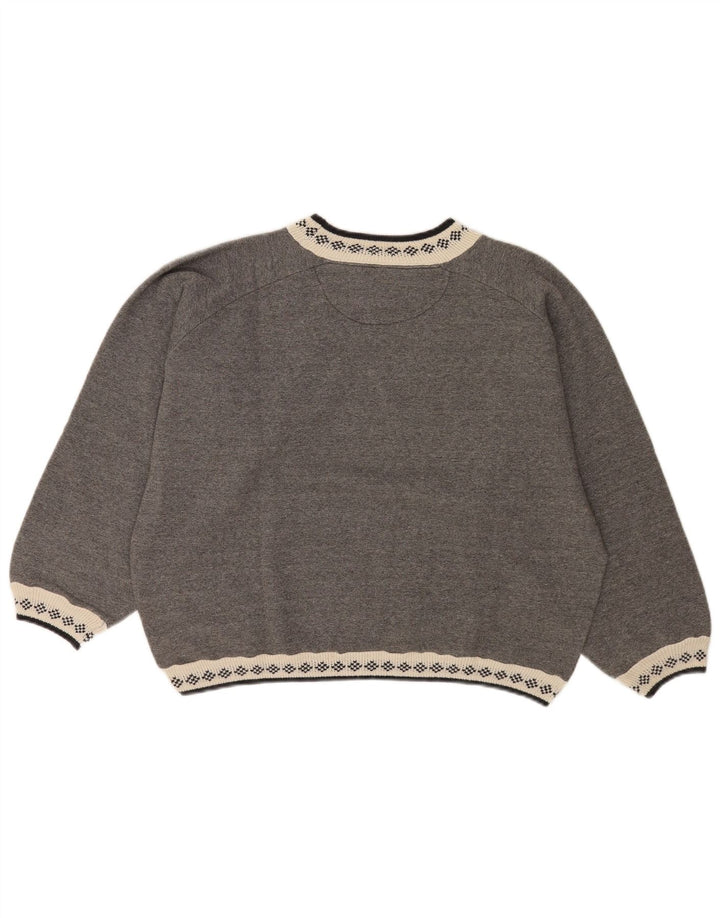 Meeting - Sudadera corta de gran tamaño para mujer, talla 40, color gris