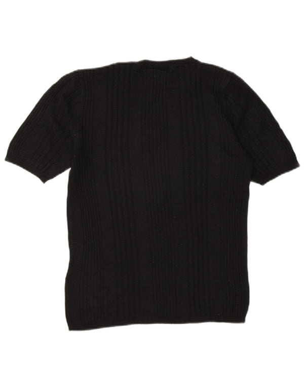 Marks & Spencer Suéter Corto con Cuello Barco para Mujer UK 8 Small Azul Marino