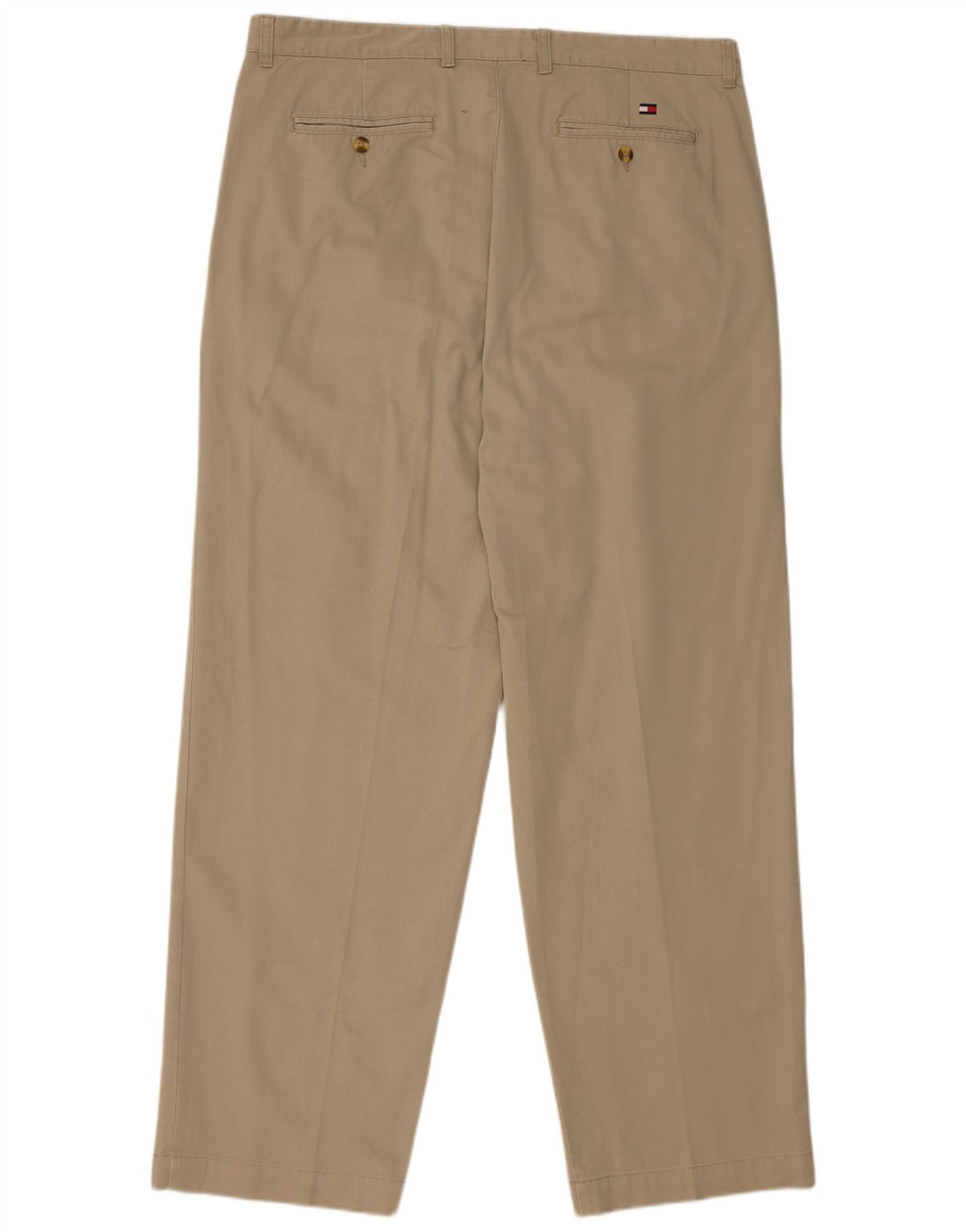 TOMMY HILFIGER Pantalón chino con pinzas para hombre W38 L32 Algodón beige