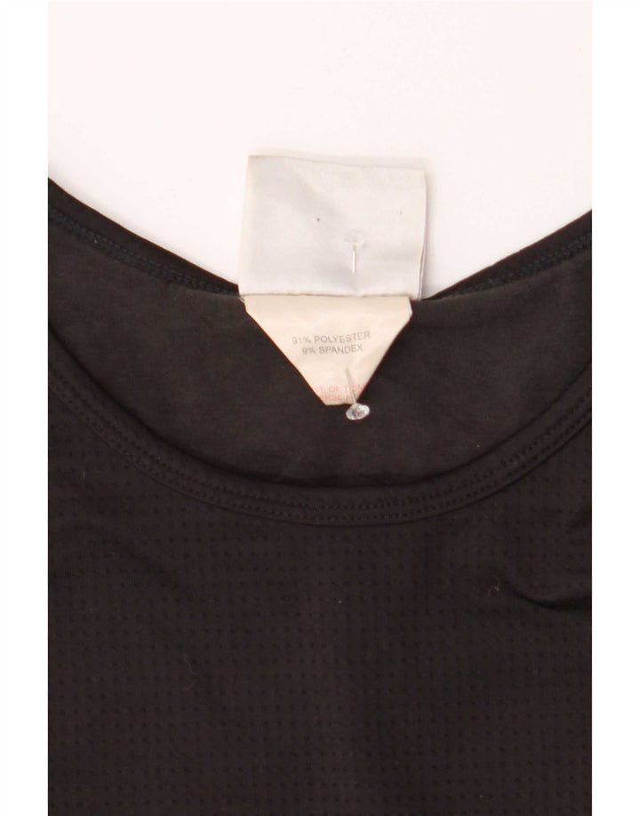 Puma Mujer Chaleco Top UK 10 Pequeño Poliéster Negro