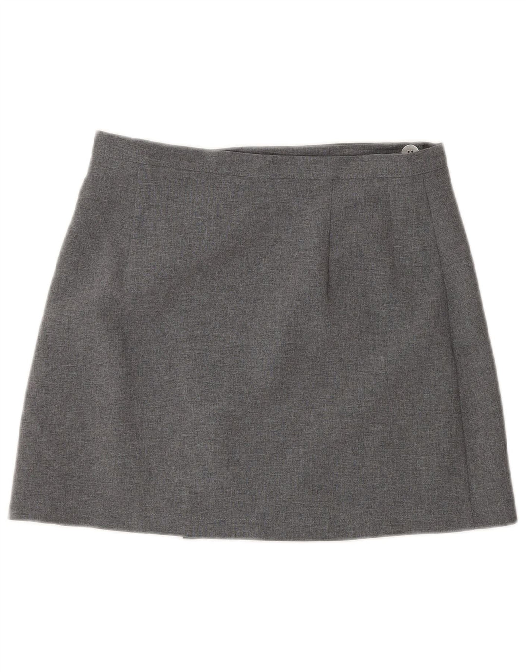 Sisley Minifalda cruzada de cintura alta para mujer IT 44 Medium W26 Poliéster gris