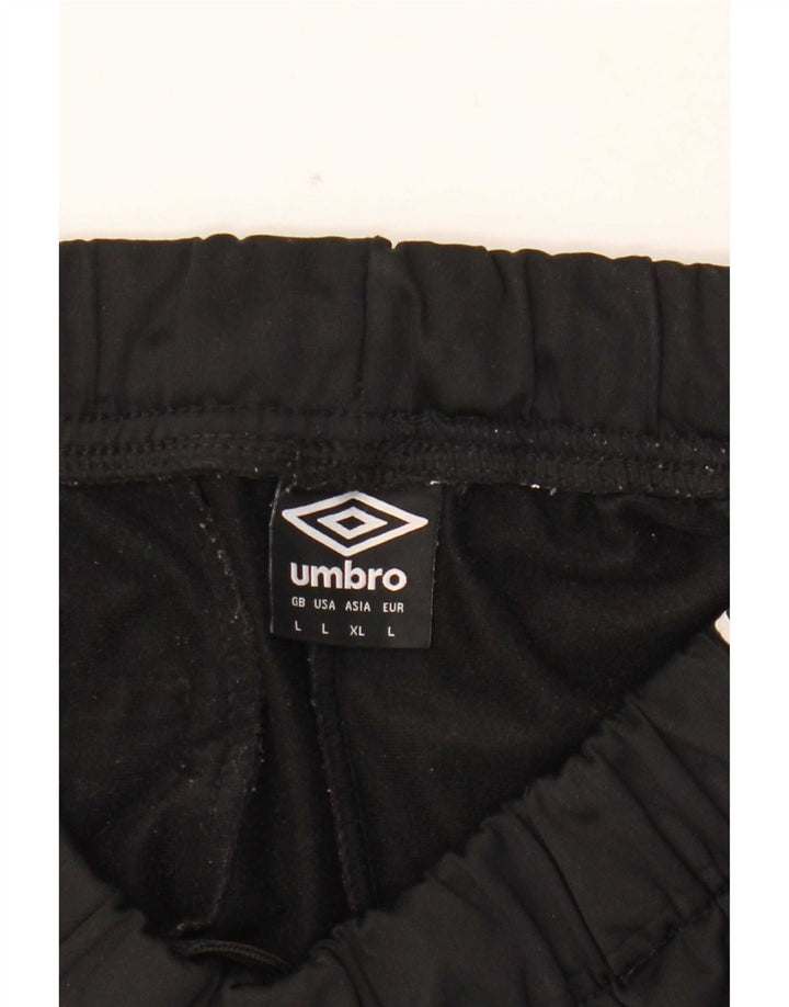 Umbro Hombre Pantalones De Chándal Gráfico Grande Poliéster Negro