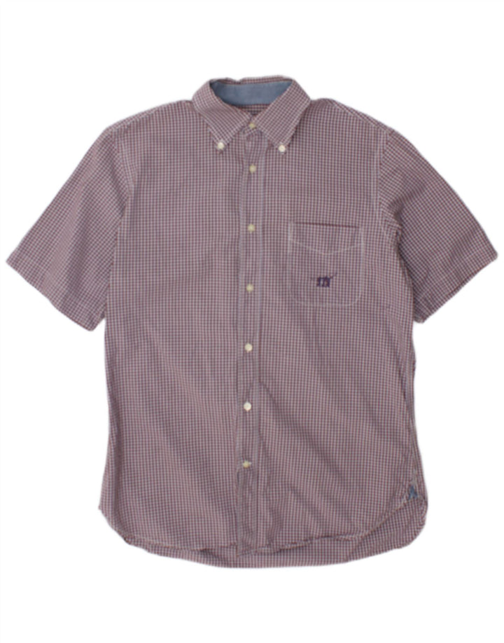 Henry Cottons Camisa de manga corta para hombre Talla 40 Medium Brown Check