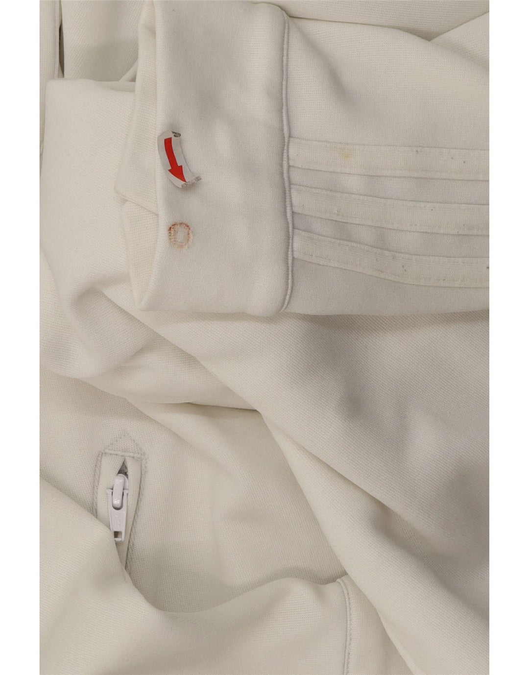 Adidas Sudadera con capucha y cremallera para hombre XL Poliéster blanco