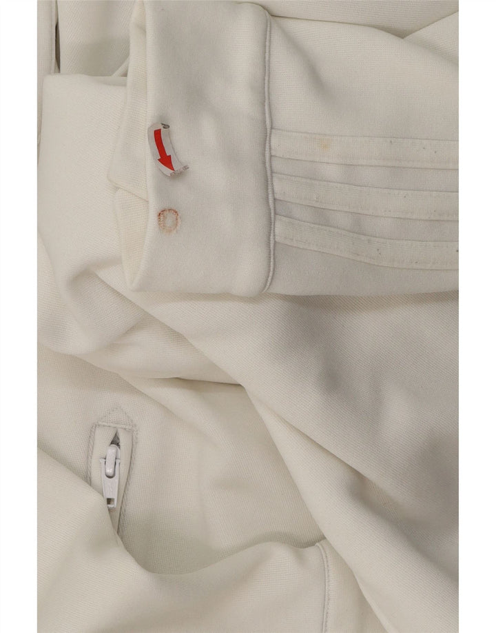 Adidas Sudadera con capucha y cremallera para hombre XL Poliéster blanco