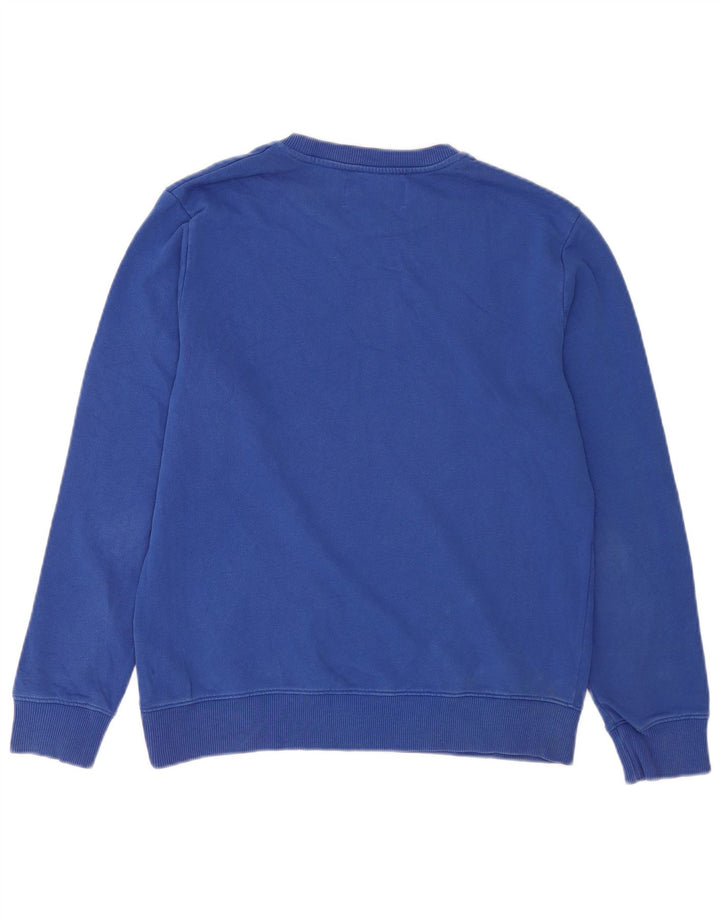 Calvin Klein Jeans Hombre Sudadera Gráfica Jumper Algodón Azul Medio