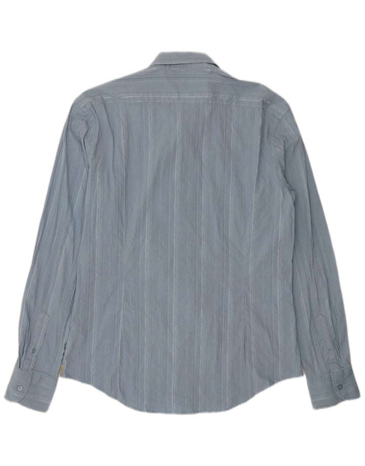 TED BAKER Camisa para hombre Talla 6 2XL Algodón a rayas azules