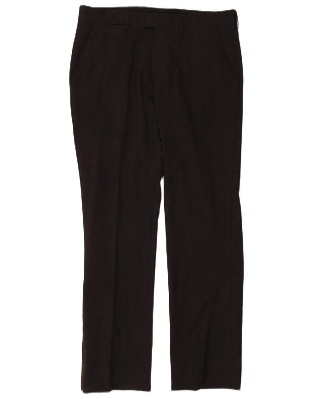 Zara Pantalón de traje recto para hombre EU 40 Medium W31 L30 Poliéster gris