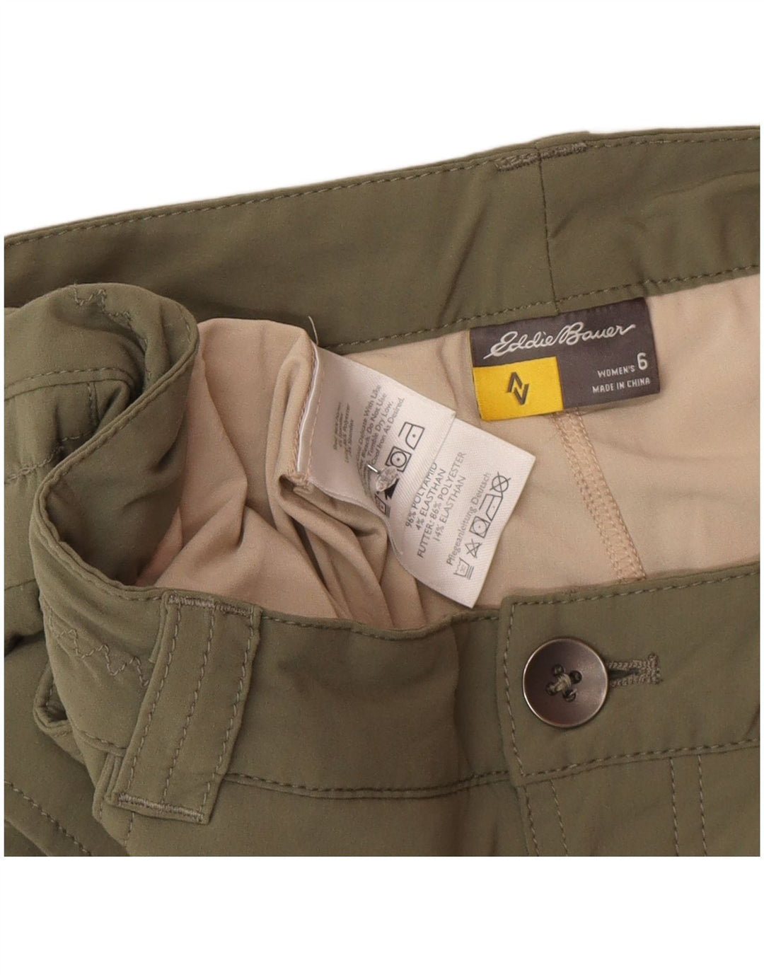 Eddie Bauer Falda cargo para mujer US 6 Mediana W32 Caqui Nylon