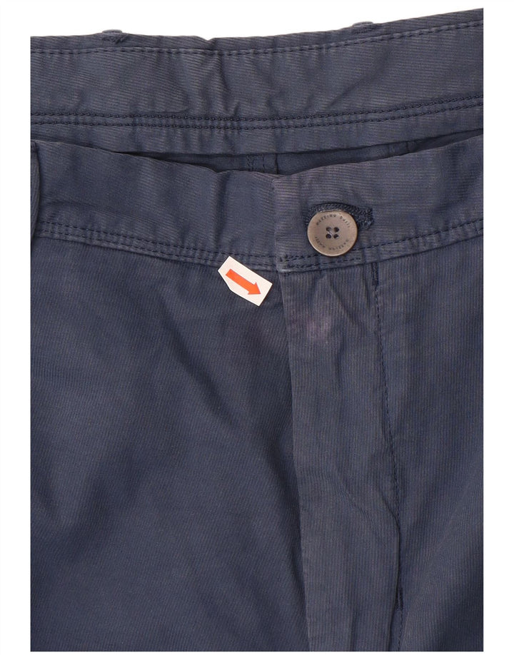 MASSIMO DUTTI Pantalón chino cónico para hombre EU 48 XL W38 L30 Azul marino