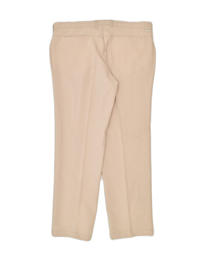 CALVIN KLEIN Womens Straight Casual Trousers W40 L34 Pink Polyester | Vintage | Thrift | Second-Hand | Used Clothing | Messina Hembry 