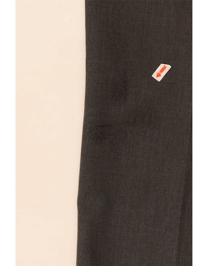 Marks & Spencer Pantalón de traje recto para hombre W44 L29 Poliéster gris